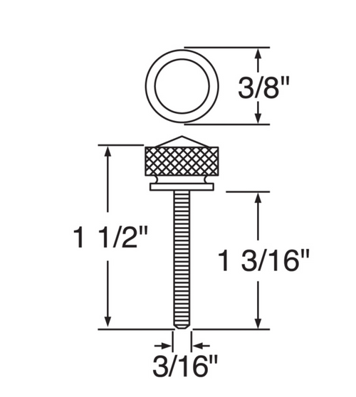 Chrome Long Dash Screw With Copper Diamond For Freightliner (2 Pack)