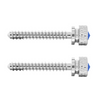 Chrome Long Dash Screw With Blue Crystal For Freightliner (2-Pack)