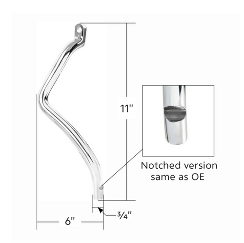 Chrome Clutch Pedal Arm For Peterbilt 378 (1988-2007)& 379 (1987-2007)