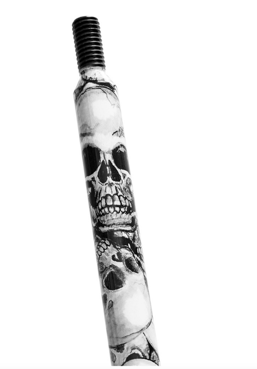6” Shifter Shaft Extender - Skull Pattern Wrapped