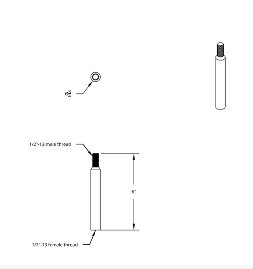 6” Shifter Shaft Extender - Skull Pattern Wrapped