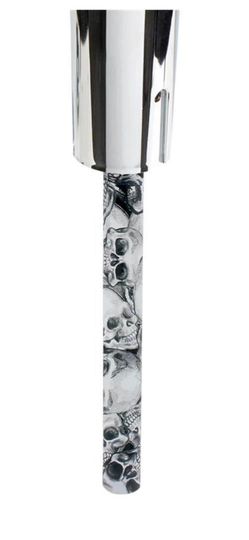 9” Shifter Shaft Extender - Skull Pattern Wrapped
