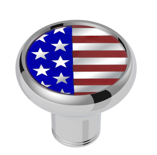 1-3/4" Round Glossy Sticker - USA Flag