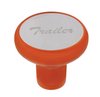 Deluxe Aluminum Screw-On Air Valve Knob With Stainless Trailer Plaque (Cadmium Orange)