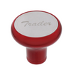 Deluxe Aluminum Screw-On Air Valve Knob With Stainless Trailer Plaque - Candy Red