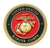 1 3/4" U.S. Military Adhesive Metal Medallion - Marine Corps