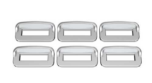 Chrome Plastic Toggle Switch Label Cover With Visor For 2002+ Peterbilt