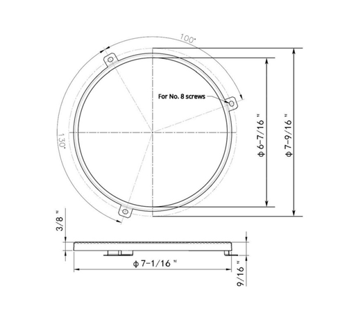 Stainless Steel 7" Headlight Retaining Ring
