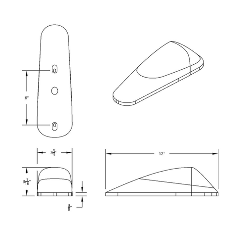 19 Amber LED Grakon 2000 Style Cab Light Kit - Amber Lens