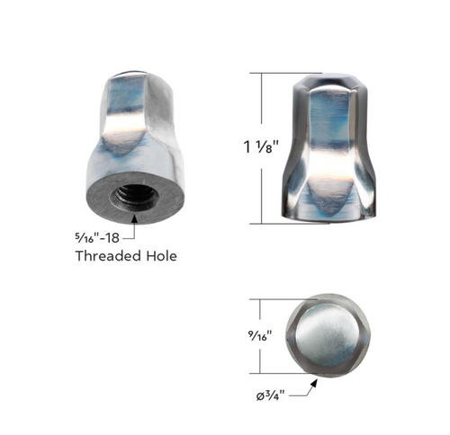 Stainless Steel Air Cleaner Nut Set With 5/16"-18 Thread (Card of 4)