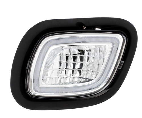 LED Fog & Driving Light W/Halo Position Light For 2008-2017 Fits FL Cascadia Driver Competition Series