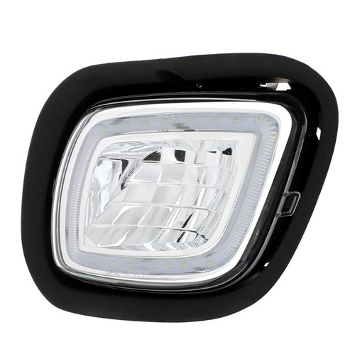 LED Fog & Driving Light W/Halo Position Light For 2008-2017 Fits FL Cascadia Driver Competition Series