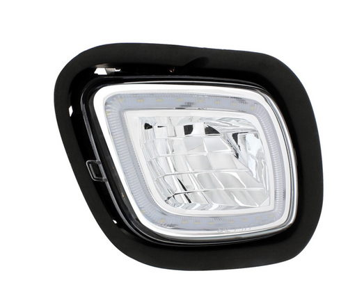 LED Fog & Driving Light w/Halo Position Light For 2008-2017 FL Cascadia-Passenger -Competition Series