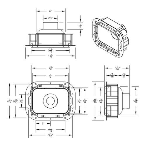 5" x 7" Headlight Bucket For Peterbilt & Kenworth 