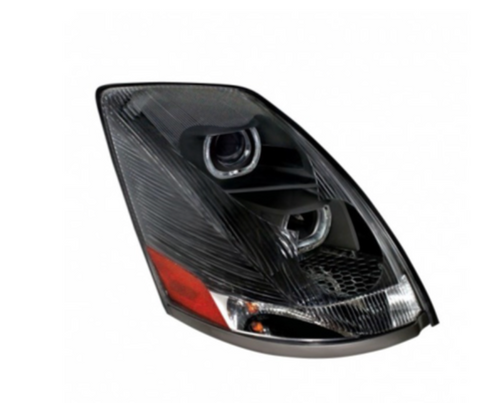  Blackout Projection Headlight W/ White LED Light Bar For 2003-2017 Volvo VN/VNL - Pa