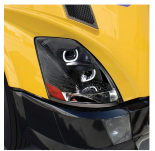  Blackout Projection Headlight W/ White LED Light Bar For 2003-2017 Volvo VN/VNL - Pa