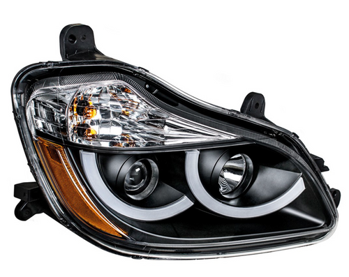 Black Projection Headlight With LED Position Light For 2013-2021 Kenworth T680 - Passenger
