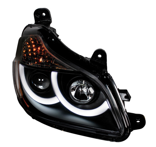 Black Projection Headlight With LED Position Light For 2013-2021 Kenworth T680 - Passenger