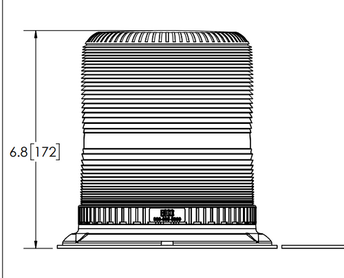 LED Beacon Pulse II, Medium Profile, 12-48VDC, 11 Flash Patterns, Amber