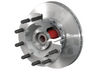 Disc Brake Rotor and Hub Assembly, Front, Flat Rotor, Aluminum Hub, 2.66 in. Stud, Aluminum Wheels