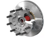 Disc Brake Rotor and Hub Assembly, Front, Splined Rotor, Aluminum Hub, 2.59 in. Stud, Aluminum Wheels