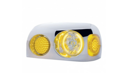 Chrome Inner Headlight Bezel For 1996-2010 Freightliner Century