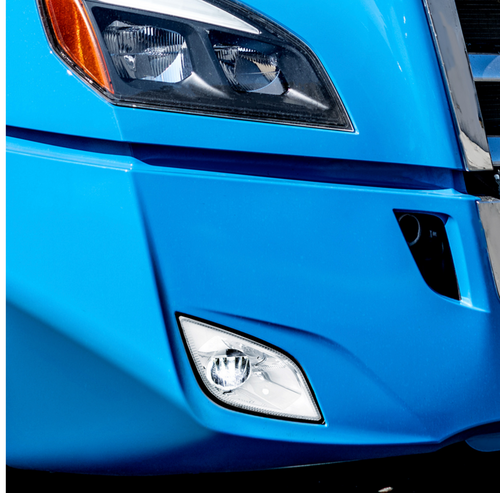 Chrome Single LED Fog Light For 2018-2024 Freightliner Cascadia - Passenger - Competition Series