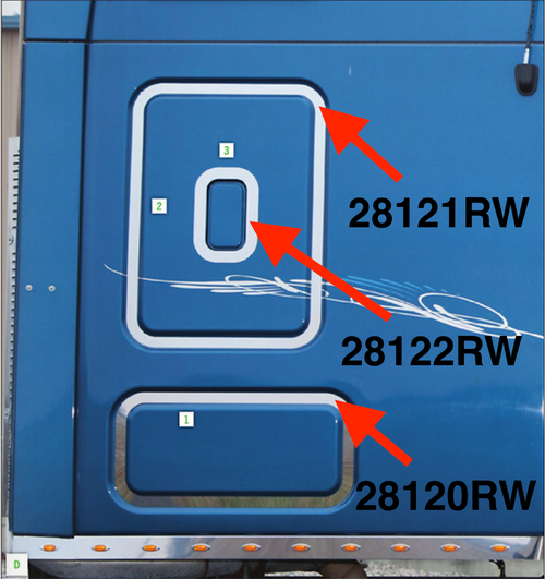 Upper Sleeper Inset Trims Pair fits Freightliner Cascadia