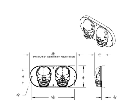 Oval Skull Light Bezel