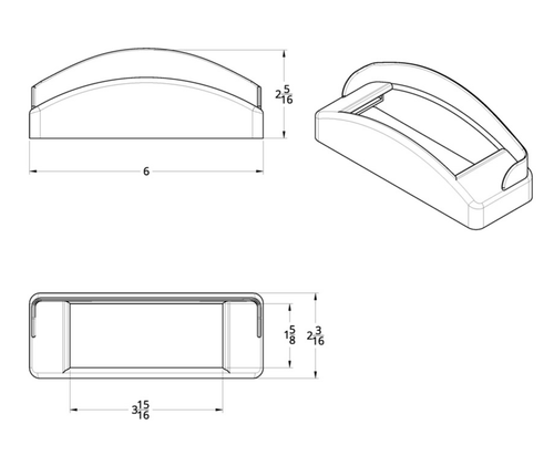 Rectangular Light Bezel w/ Visor