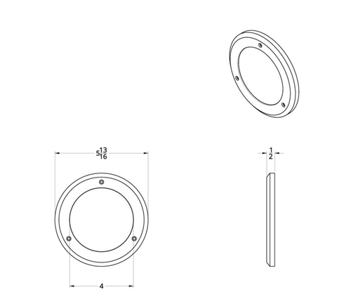 4" Mirror Bezel For Show / Off-Road Use Only