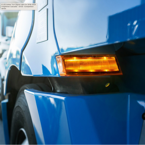 6 LED Amber Turn Signal Light For 2018-2024 Freightliner Cascadia - Driver -Competition Series