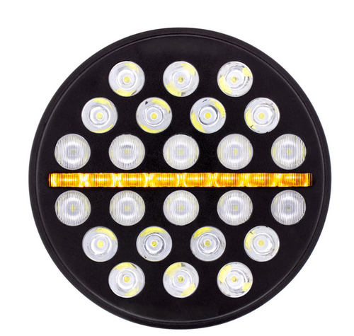 24 High Power LED 7" Light With Dual Color Position Light
