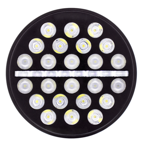 24 High Power LED 7" Light With Dual Color Position Light