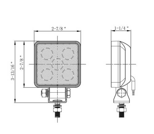 5 LED High Power Mini Square Spot Light