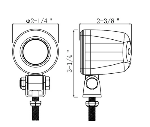 High Power LED Mini Work Light 9V-30V 1000 Lumens