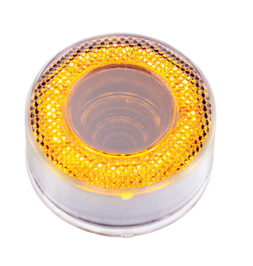 12 LED 2-1/2" Mirage Light (Clearance/Marker) - Amber LED/Clear Lens