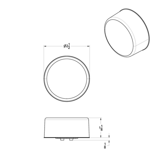 12 LED 2-1/2" Mirage Light (Clearance/Marker) - Red LED/Clear Lens