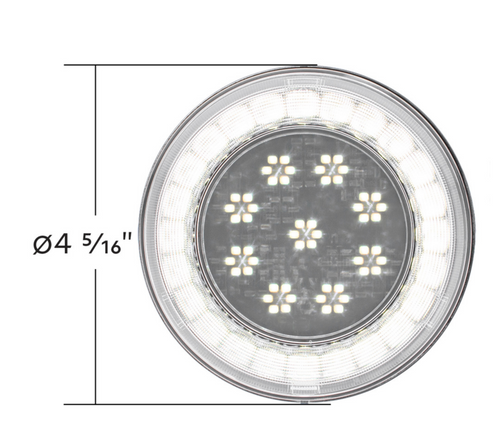 33 LED 4" Round Lumos Light S-Series (Back-Up) - White LED/Clear Lens