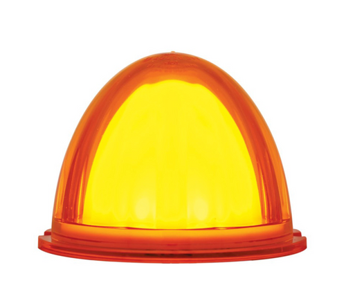 9 LED Dual Function GloLight Watermelon Cab/Auxiliary Light - Amber LED / Amber Lens