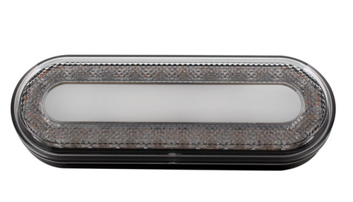 24 Led 4" Oval "Mirage" Turn Signal Light - Amber Led/Clear Lens
