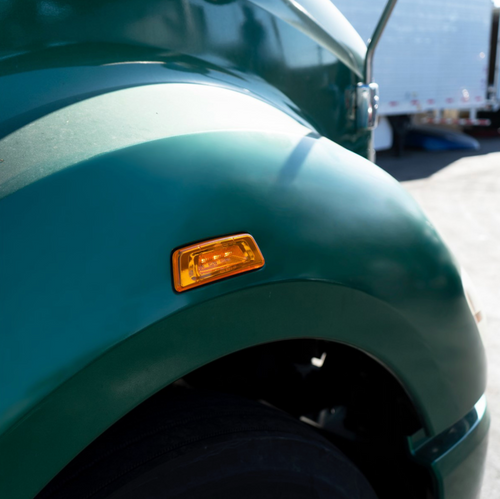 3 LED Fender Turn Signal/Parking Light For Kenworth T680/T700/T880 - Amber LED/Amber Lens