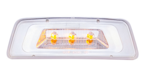 3 LED Fender Turn Signal/Parking Light For Kenworth T680/T700/T880 - Amber LED/Clear Lens