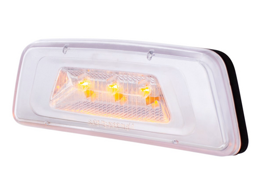 3 LED Fender Turn Signal/Parking Light For Kenworth T680/T700/T880 - Amber LED/Clear Lens