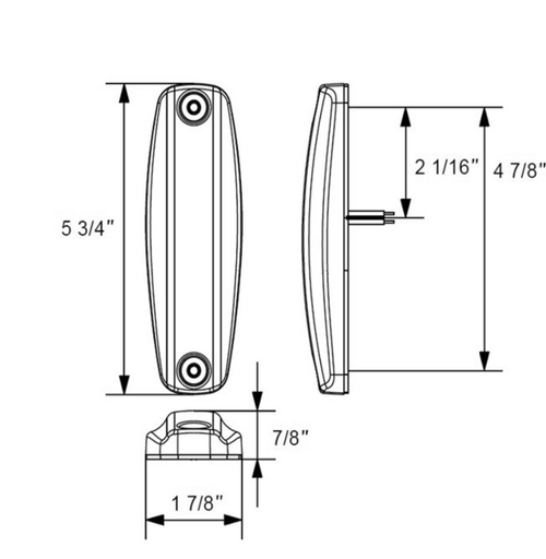 2 LED Cab Light For 2018-2024 Freightliner Cascadia - Amber LED/Amber Lens