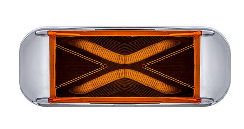 4 LED Saber Rectangular Marker Light With Amber Lens