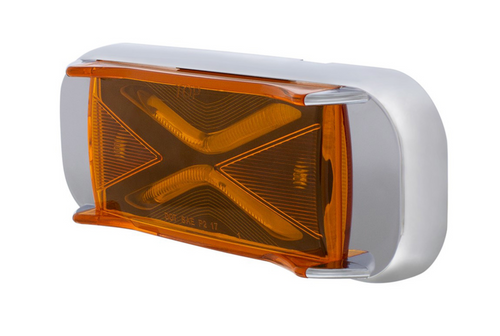 4 LED Saber Rectangular Marker Light With Amber Lens