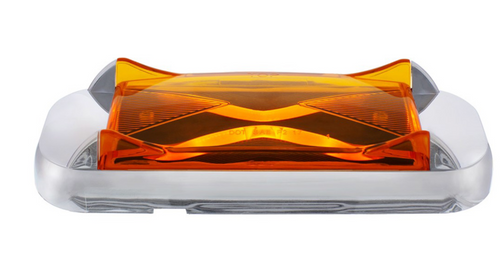 4 LED Saber Rectangular Marker Light With Amber Lens