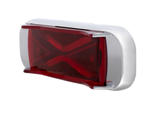 	 4 LED Saber Rectangular Marker Light With Red Lens