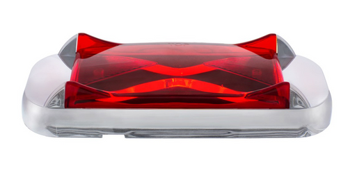 	 4 LED Saber Rectangular Marker Light With Red Lens